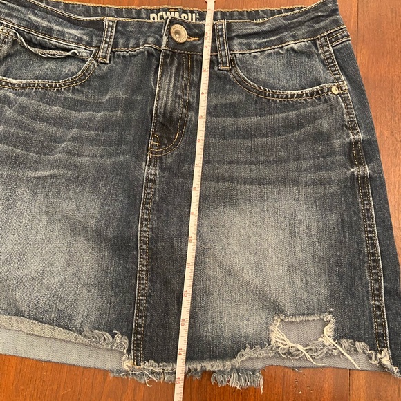 Rewash Womens Mini Skirt Size 7/28 Vintage Reunion Distressed Denim Jean skirt - Picture 6 of 13